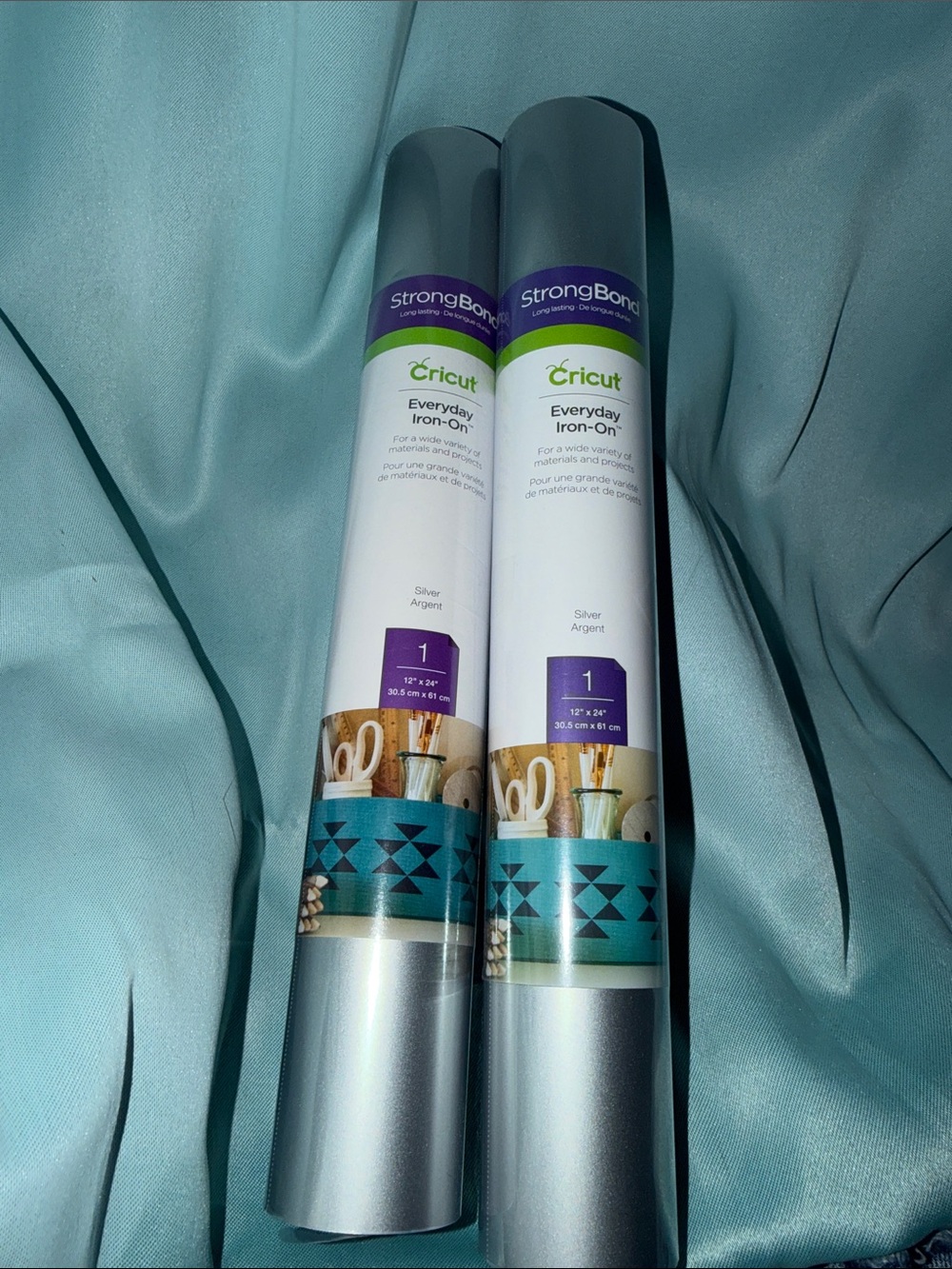 NEW - Cricut Everyday Iron-On Vinyl - Silver Metallic (2 Rolls)